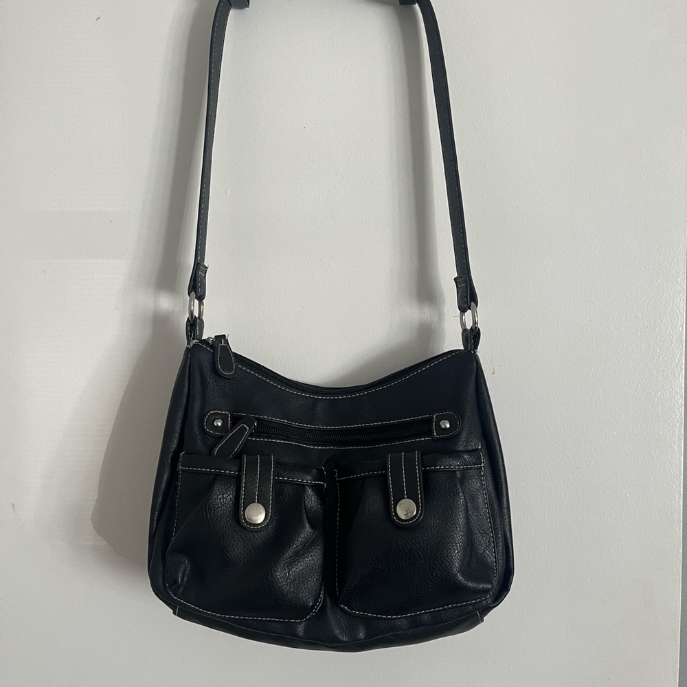 Black Leather Shoulder Bag